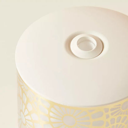 Elegant Floral Gold & White Ultrasonic Diffuser – Modern Aroma & Humidity for Home - 100 ml