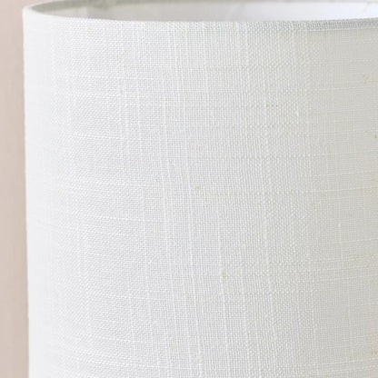 Terra Luxe Textured Table Lamp with White Shade - 32 cm