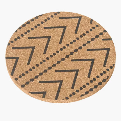 Modern Geometric Cork Coasters (Set of 4)