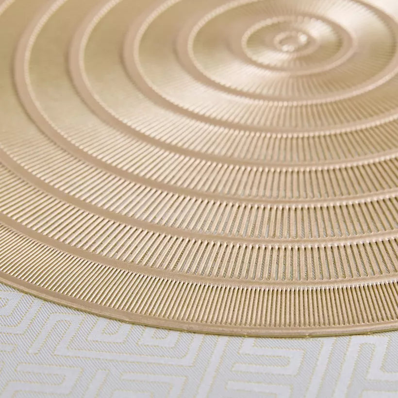 Luxe Gold Embossed Round Placemat (Set of 2)