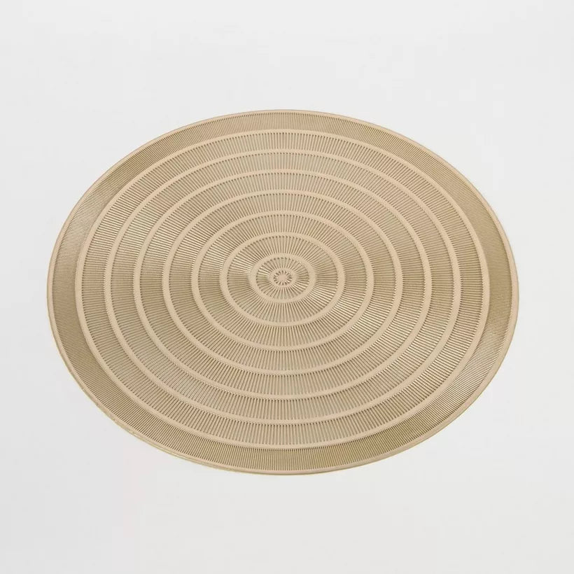 Luxe Gold Embossed Round Placemat (Set of 2)
