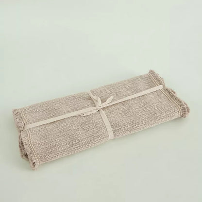 Rustic Chic: Natural Woven Table Runner with Fringed Edges (40X180)