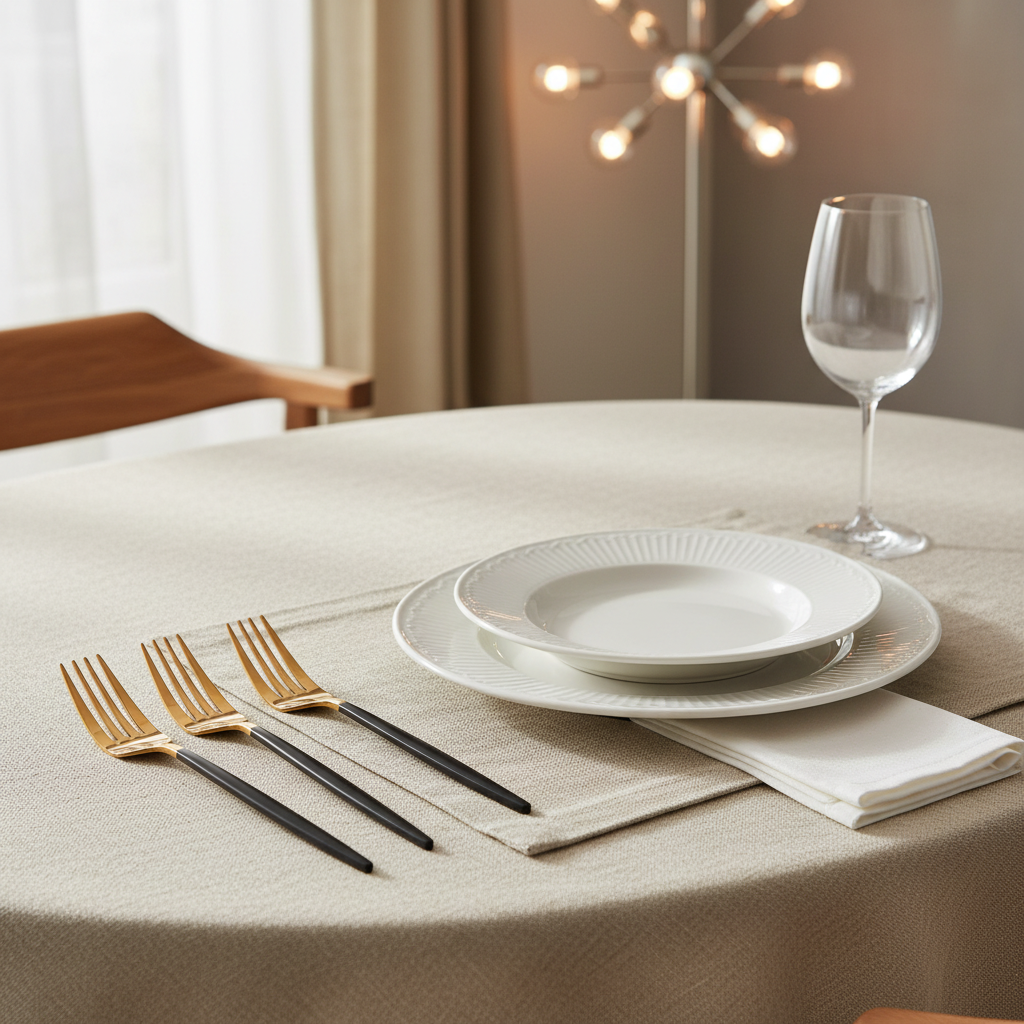 Modern Edge: Black & Gold Stainless Steel Matt Polish Cake Fork Set Gold/Black (Set of 6)