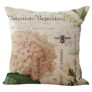 Parisian Garden Journal: Vintage Hydrangea Cushion Cover