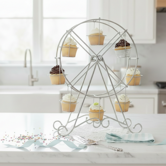 Whimsical Wonders: The Grand Ferris Wheel Cupcake Display