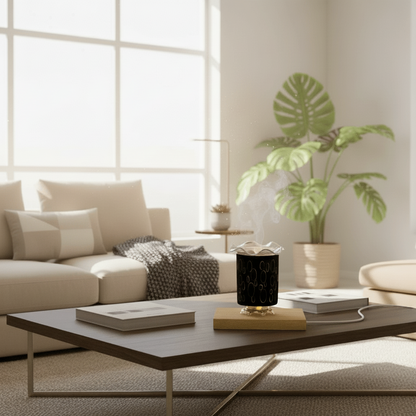 Elegant Electric Aroma Diffuser with Glass Dish