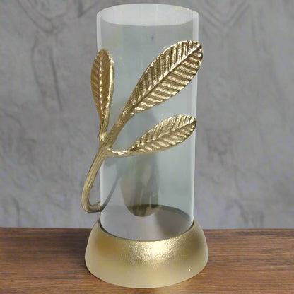 Golden Ginkgo Glow: Decorative Leaf Candle Holder