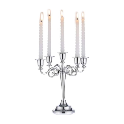 Silver Serenity: Classic 5-Arm Candelabra