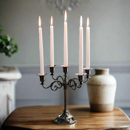 Grand Black Ornate Candelabra