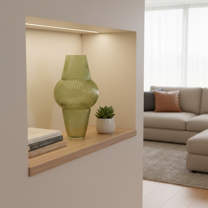 Sculpted Light: Art Deco Inspired Ribbed Glass Vase