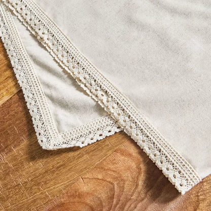 "Lace Whisper" Cotton Table Runner