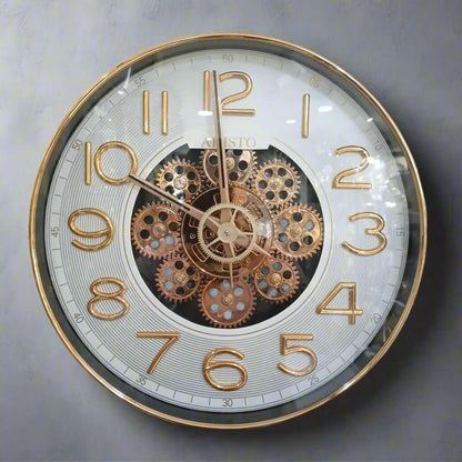 Grand Industrial Gear Wall Clock - Steampunk Inspired Timepiece