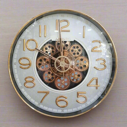 Grand Industrial Gear Wall Clock - Steampunk Inspired Timepiece