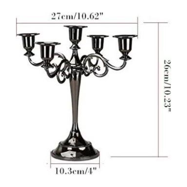 Grand Black Ornate Candelabra