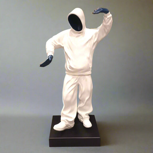 Dynamic Aura: Stylized Hoodie Figure in Action