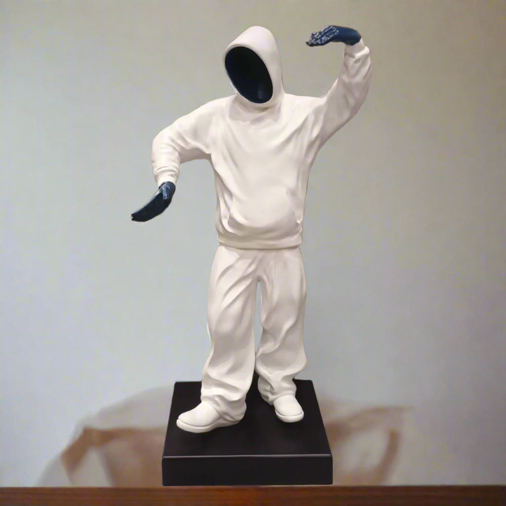 Dynamic Aura: Stylized Hoodie Figure in Action
