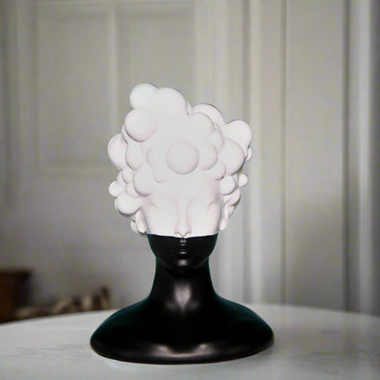 Modern Seraph: Abstract Dual-Tone Bust Sculpture
