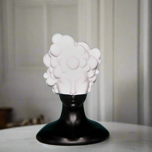 Modern Seraph: Abstract Dual-Tone Bust Sculpture