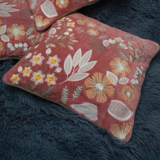 Autumn Glow Velvet Cushion Cover