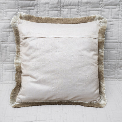 Midnight Velvet Fringe Cushion Cover