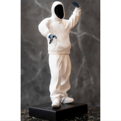 Dynamic Aura: Stylized Hoodie Figure in Action