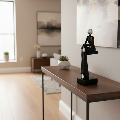 Silver Siren: Modern Abstract Sculpture