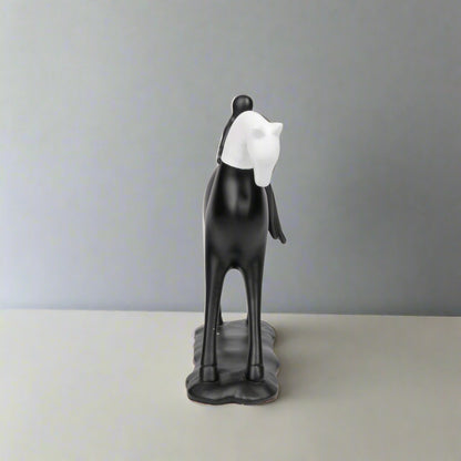 Harmonious Journey: Two-Tone Equestrian Sculpture