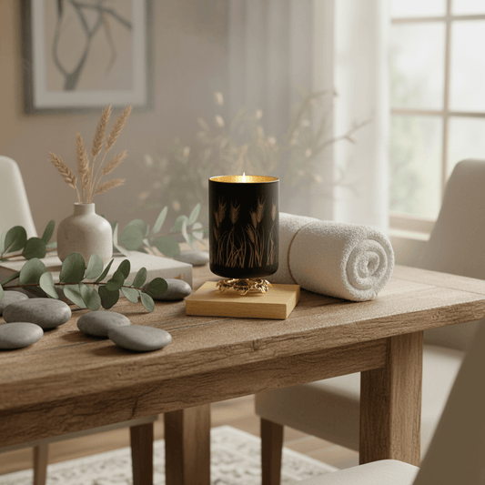 Golden Wheat Harvest Electric Aroma Diffuser with Glass Dish