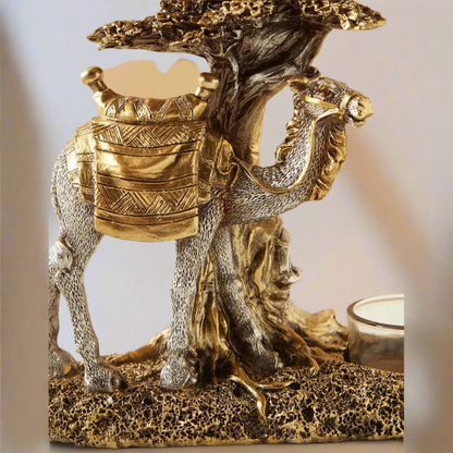Exotic Desert Oasis Camel Oil Burner – Unique Aroma Diffuser with Tree & Hanging Basin