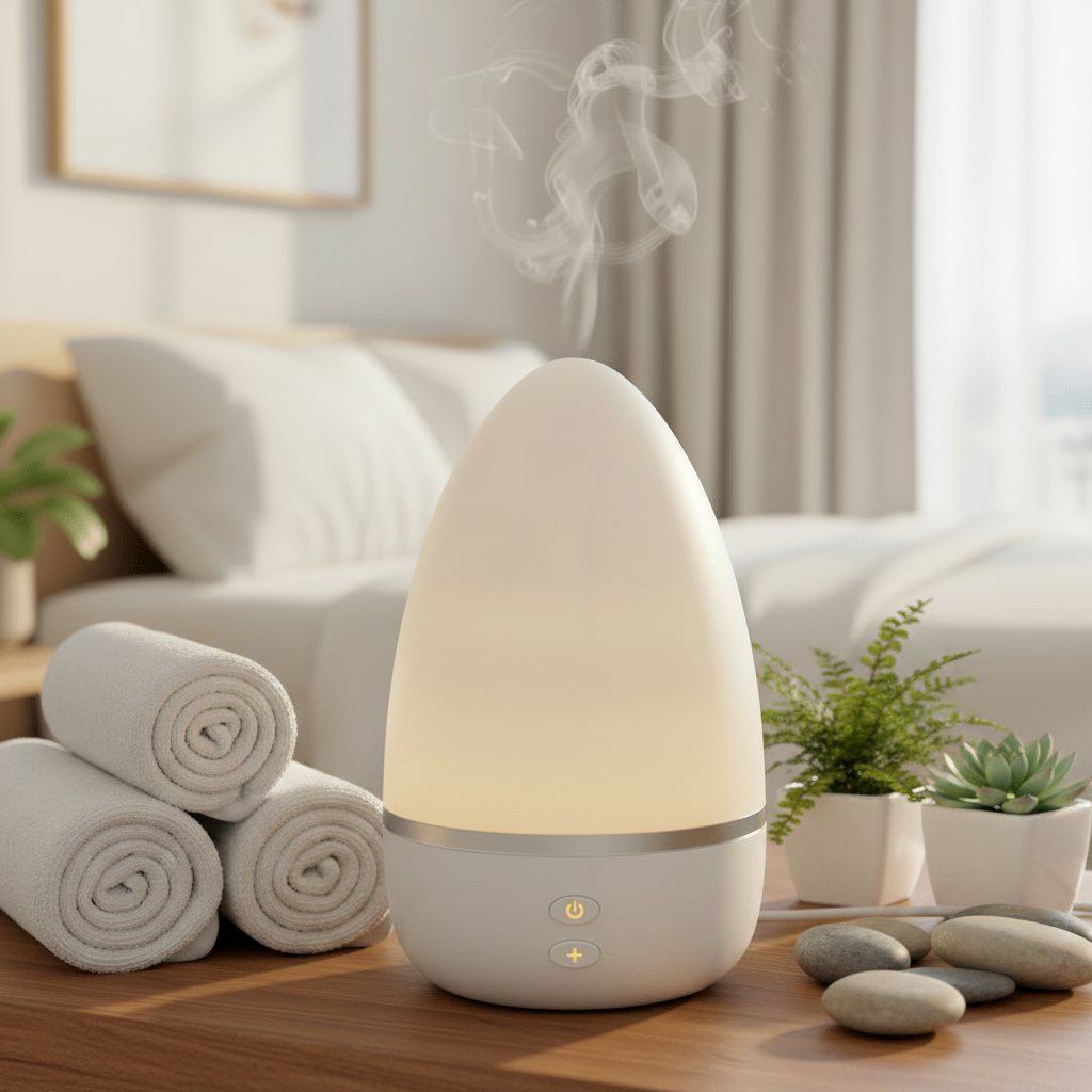 Sleek Egg-Shaped Ultrasonic Electric Diffuser & Humidifier – Modern Aroma & Mist with Easy Controls - 120ml