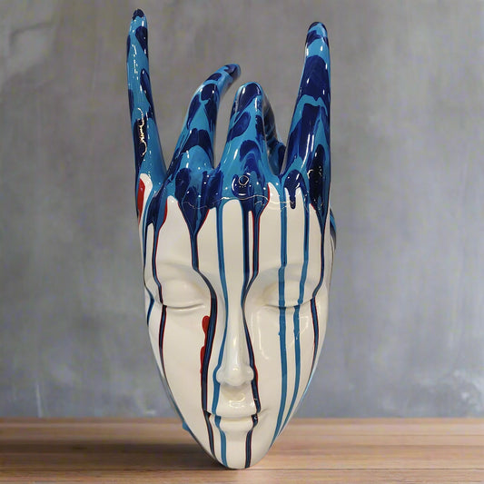 Dripping Serenity - Modern Abstract Bust Sculpture