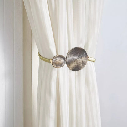 Modern Metallic Disc Curtain Tieback (Set of 2)