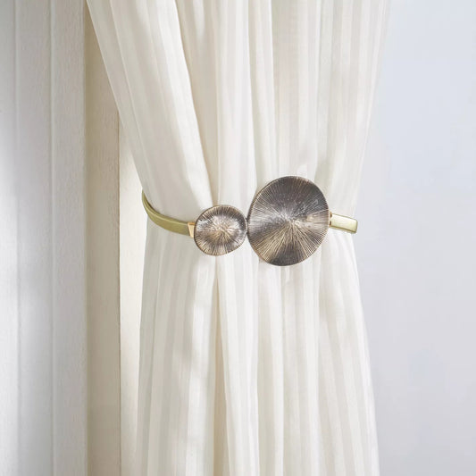 Modern Metallic Disc Curtain Tieback (Set of 2)