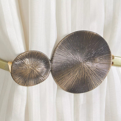 Modern Metallic Disc Curtain Tieback (Set of 2)