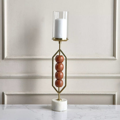 Mid-Century Modern Diamond Pillar Candle Holder