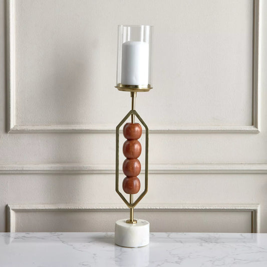Mid-Century Modern Diamond Pillar Candle Holder