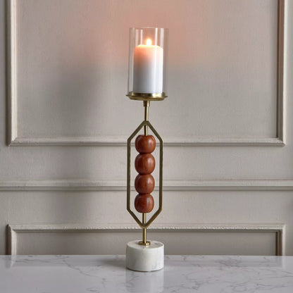 Mid-Century Modern Diamond Pillar Candle Holder