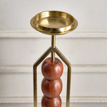 Mid-Century Modern Diamond Pillar Candle Holder