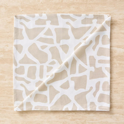 Modern Abstract Giraffe Print Cotton Napkin (Set of 4)