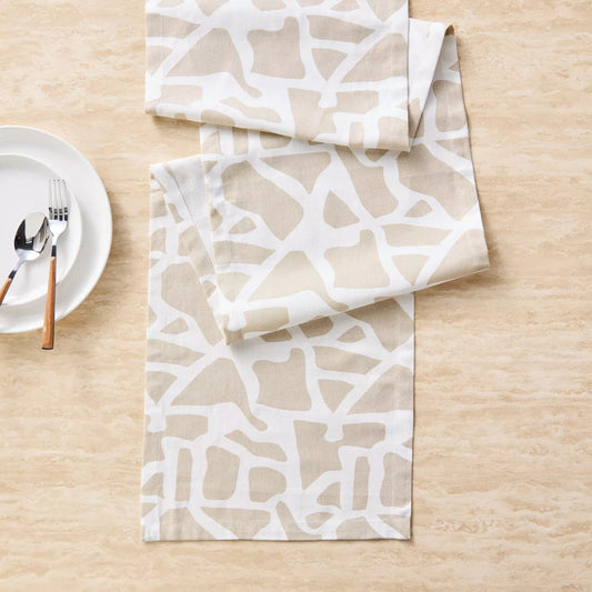 Modern Abstract Giraffe Print Cotton Table Runner