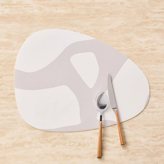 Modern Organic Shape Abstract Print Placemat (Set of 2)