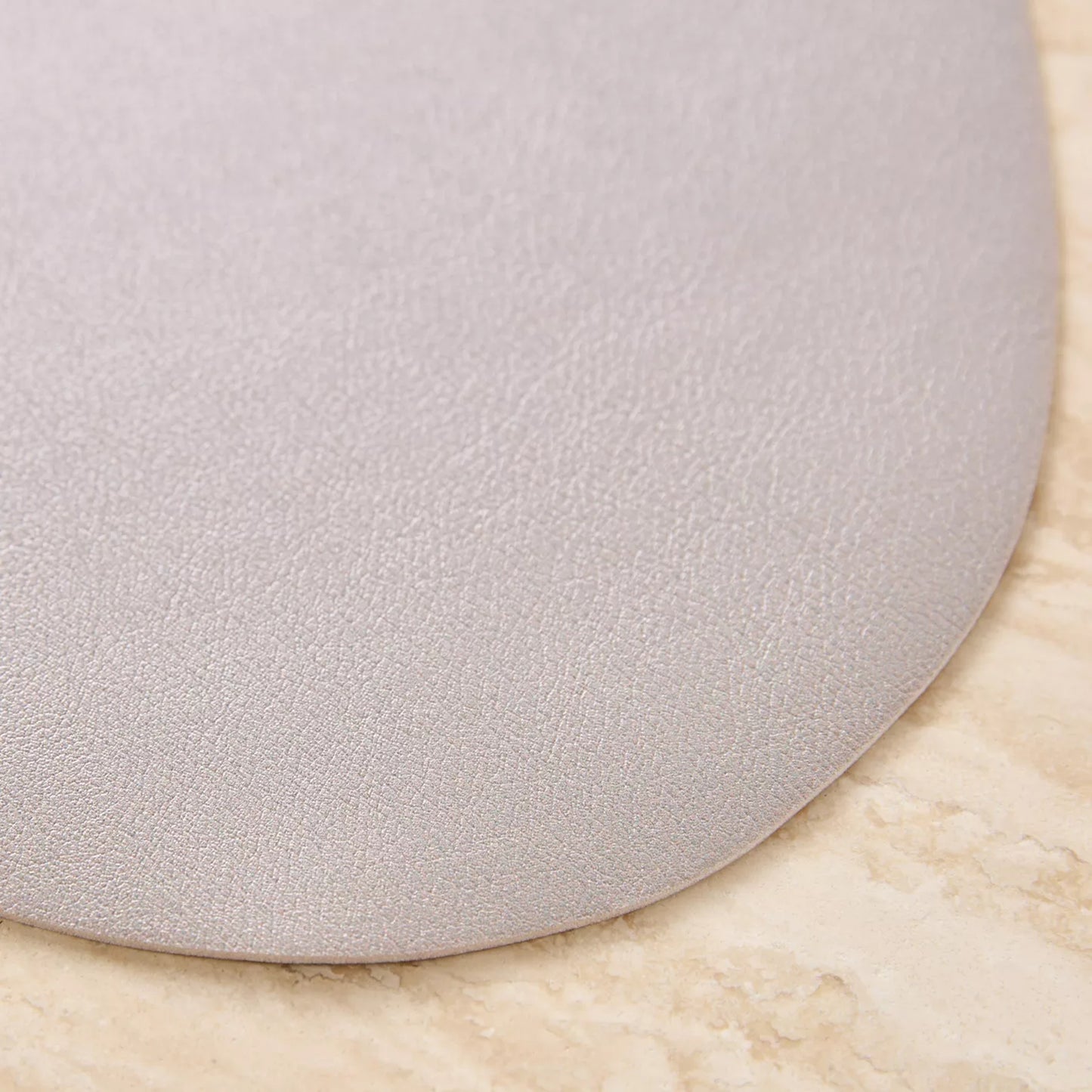 Modern Organic Shape PVC Placemat in Stone Grey