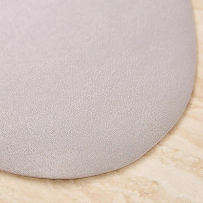 Modern Organic Shape PVC Placemat in Stone Grey