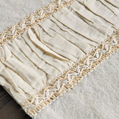 Rustic Chic Ruffled Cotton & Lace Placemat (Set of 4)