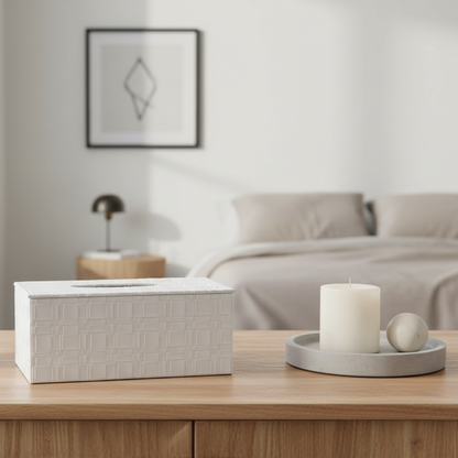 Chic Woven Tissue Box Holder