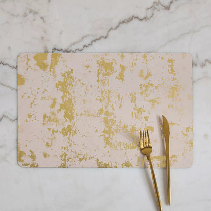 Elegantly Rustic Gold-Foil Placemat (Set of 8)