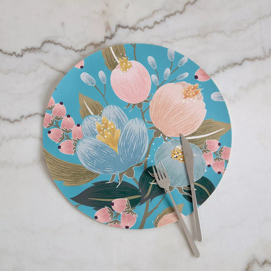 Vibrant Floral Round Placemat (Set of 2)