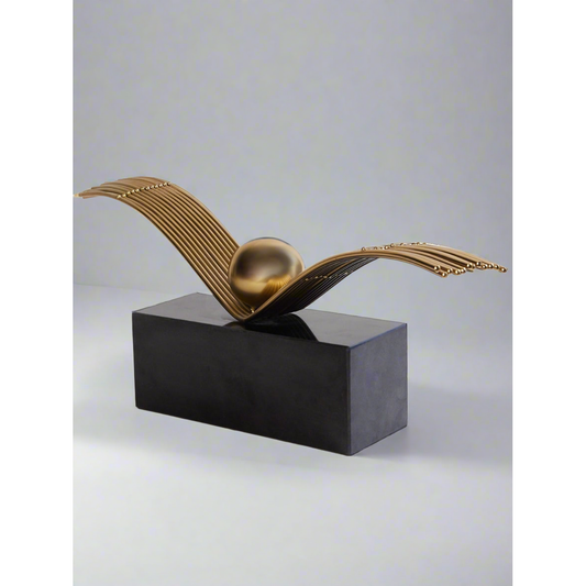 Golden Winged Ascent: A Symbol of Potential and Elegance
