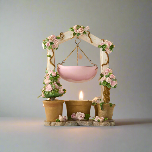 Romantic Rose Arch Oil Burner – Floral Aroma Diffuser for Relaxing Home Ambiance