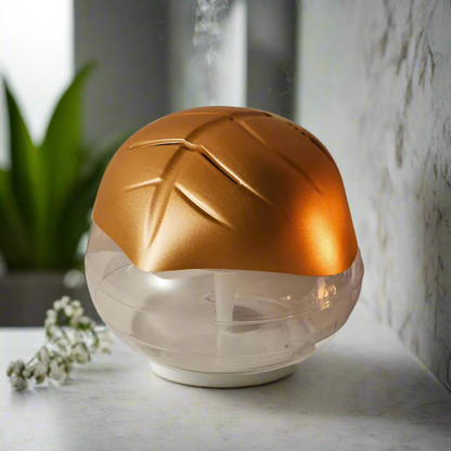 Modern Aura Gold Air Revitalizer – Ultrasonic Air Purifier with Ambient LED Lighting